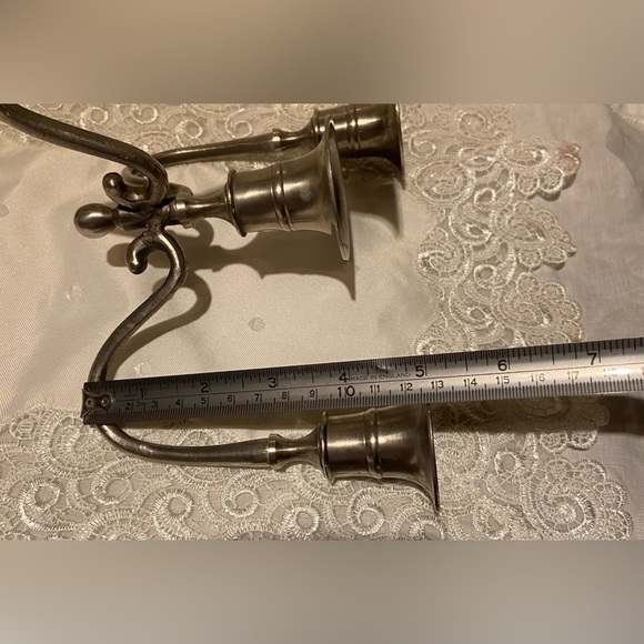 Vintage silver 4 candle holder candelabra holiday decor - Picture 7 of 16